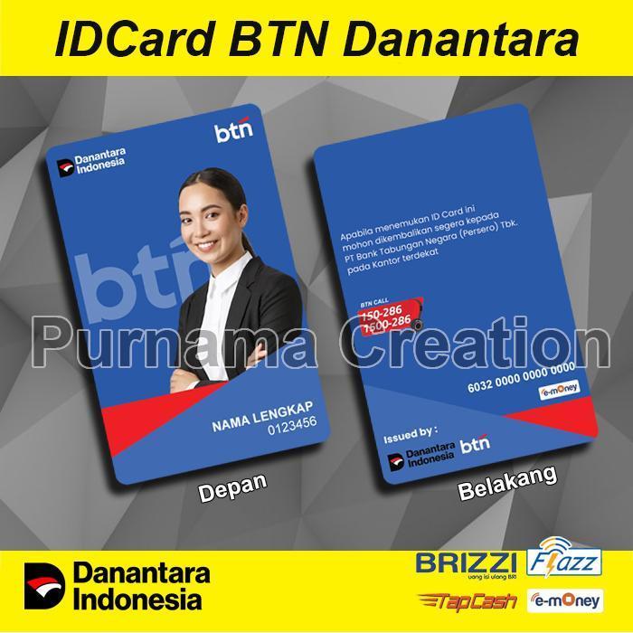 READYY Cetak ID Card Pegawai Danantara BTN Nametag Idcard BUMN Bisa Etoll dan NFC HP - E-Money Mandi