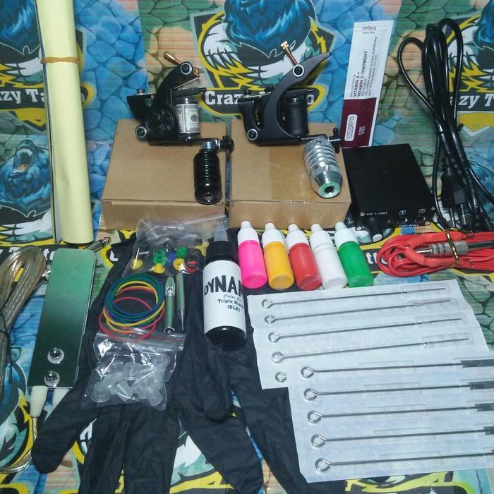 2 mesin tato coil satu set kumplit tatto kid termurah  Original