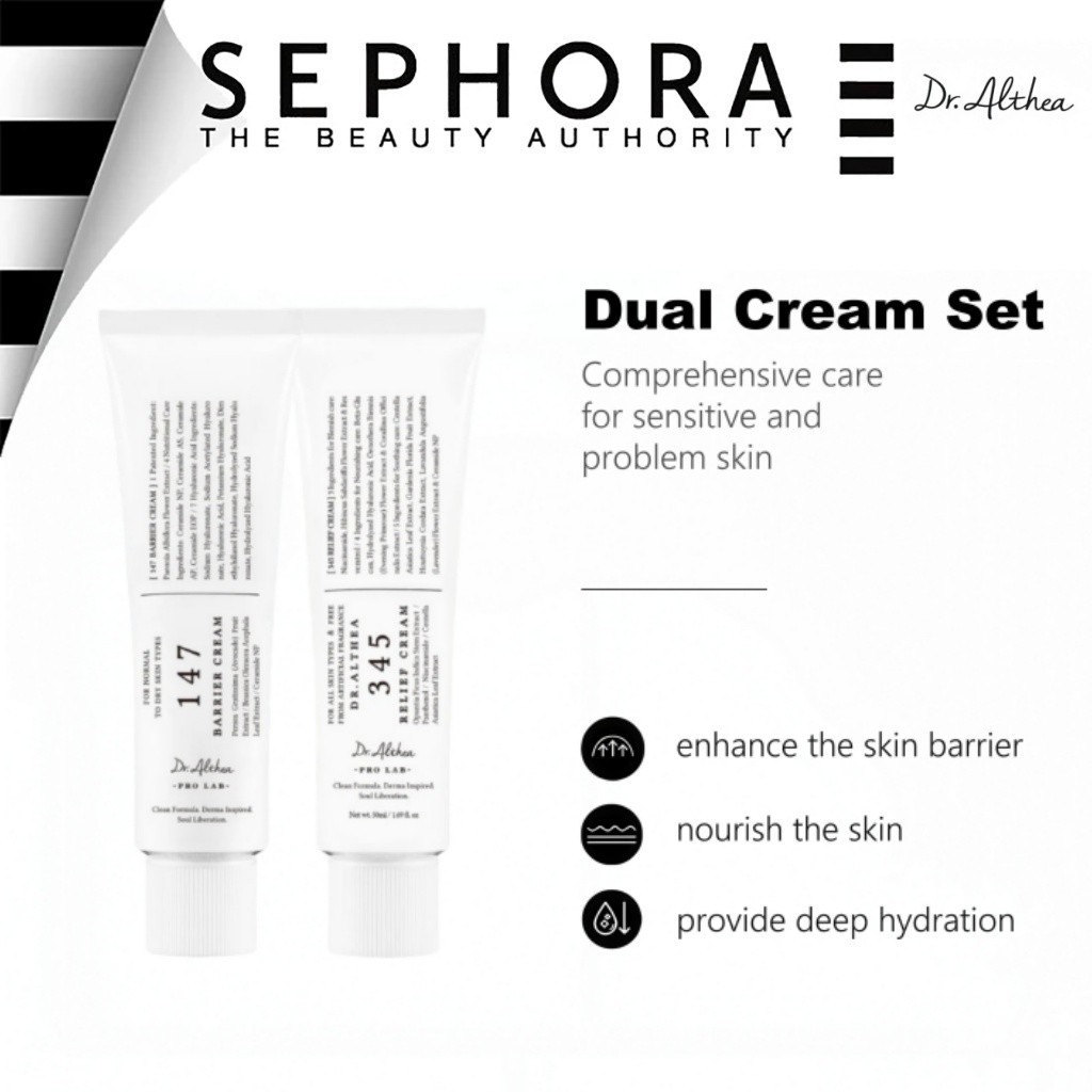 Dr.Althea 345 Relief Cream /DR.Althea 147 Barrier Cream -- 50ml
