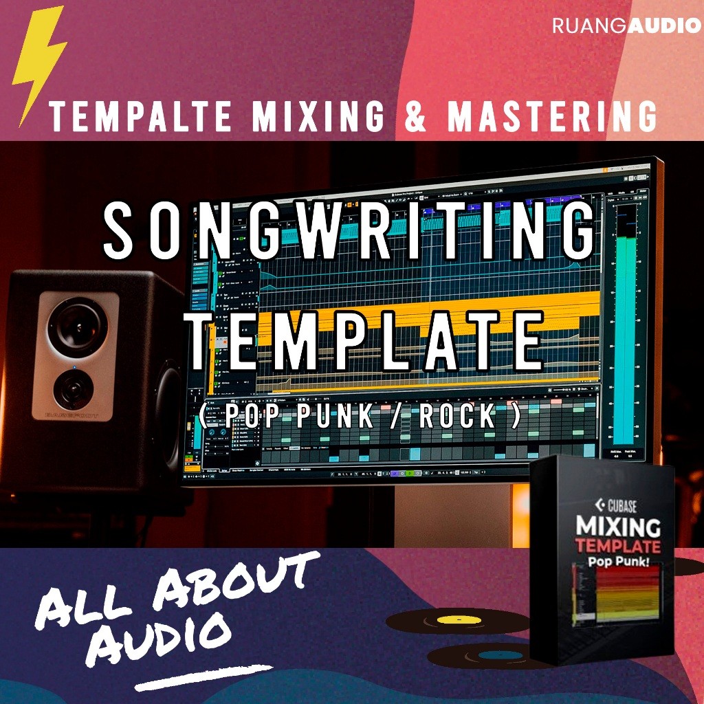 SONGWRITING TEMPLATE MIXING CUBASE | Pop Punk/ Rock ( Include Plugin )