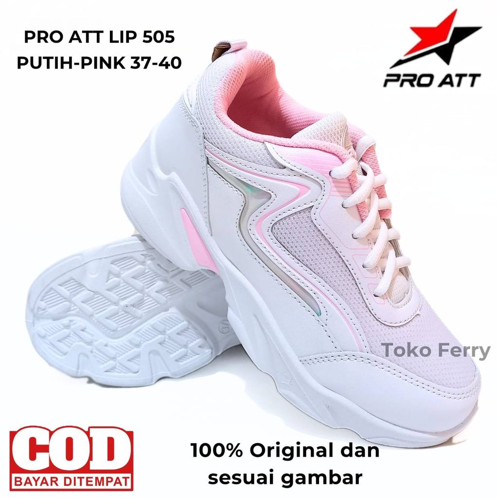 Sepatu Lari Putih Pink Wanita LIP 504 37-40 PRO ATT