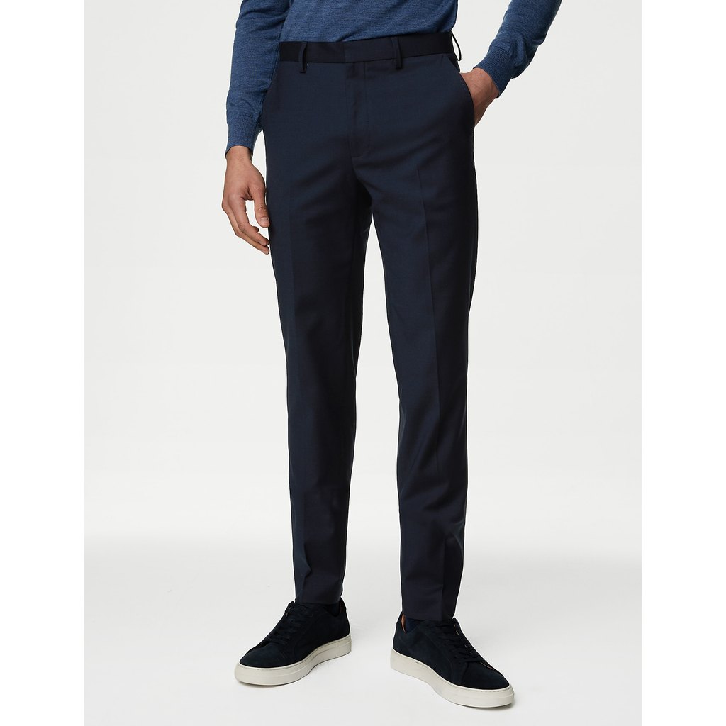 M&S - Celana Formal Pria - Wool Rich Stretch Trousers