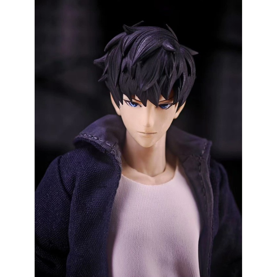 Handmade 1/12 Scale Korean Comic Character Solo Leveling Cheng Xiaoyu Head Carving For 6in Male VToy