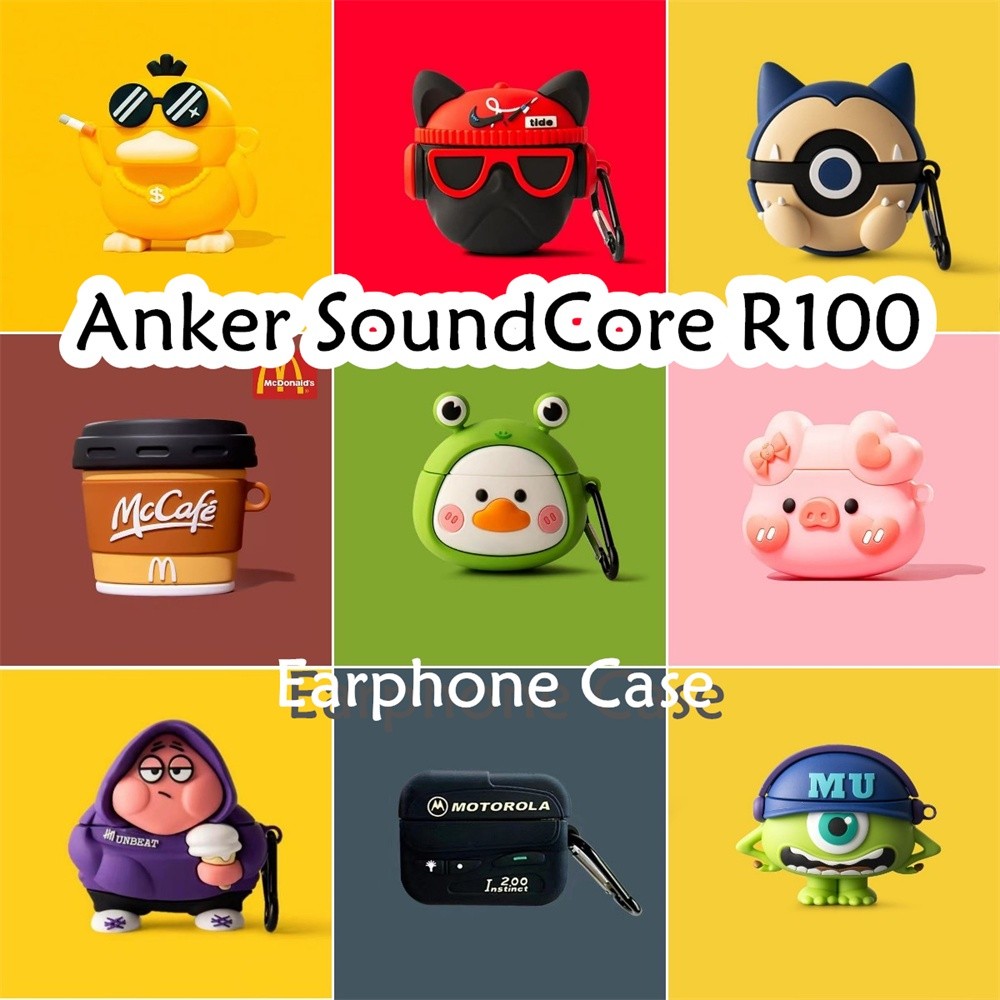 Anker SoundCore R100 Earphone Case Cartoon Soft Silicone Protective Cover for Anker SoundCore R100 C