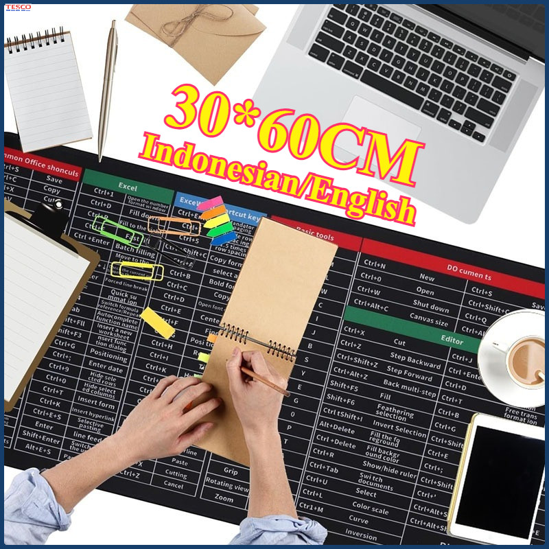 Office Wps For Beginners Mouse Pad 30*60cm Reminder Shortcut Keys Alas Tetikus
