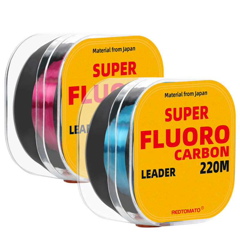 220M Japan Fluorocarbon Coated Fishing Line Carbon Fiber Leader Line Fly Fishing Line Pesca