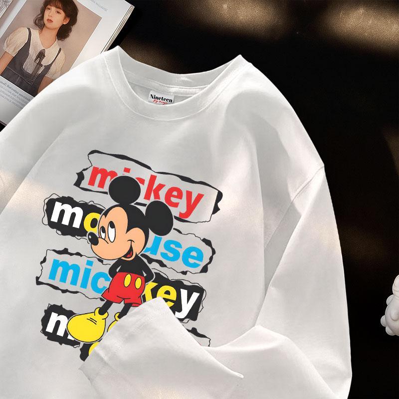 T-shirt Lengan Panjang Kaos Oversize Gambar Miki Mouse Gravity Tee Korean Style | Baju Bahan Cotton 