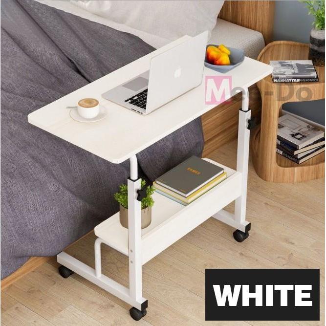 MEE DO MEJA LIPAT / KOMPUTER / BELAJAR / PORTAE / ADJUSTAE - Putih