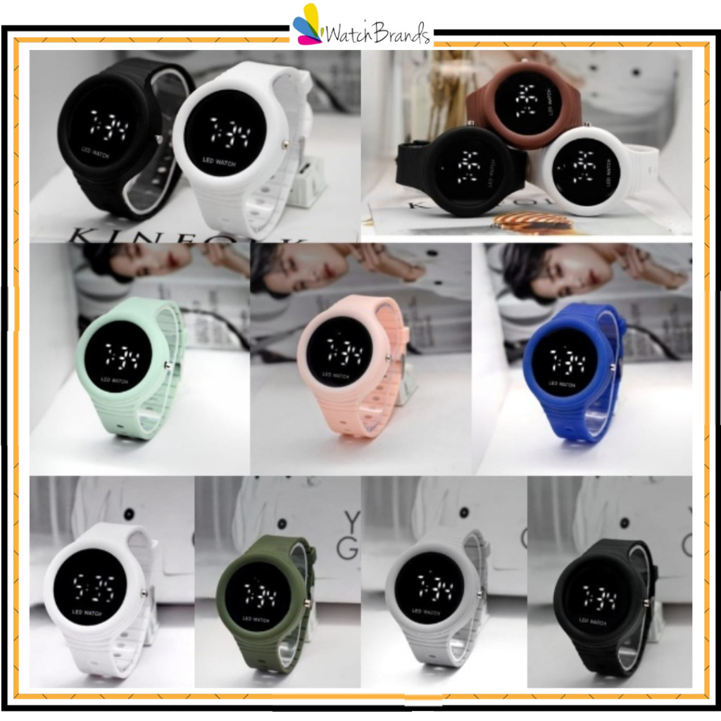 WTB Jam Tangan LED Digital Pria Wanita Rubber Electronic Fashion Couple Anak Remaja Premium RM053