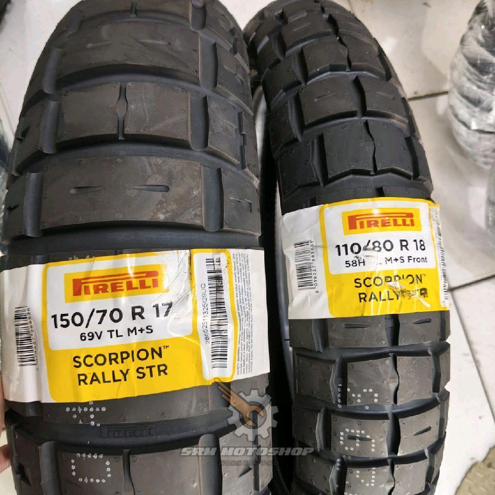 Set Ban Pirelli 110/80-18 & 150/70-17 Scorpion Rally STR Ban Dual Purpose Tubeles
