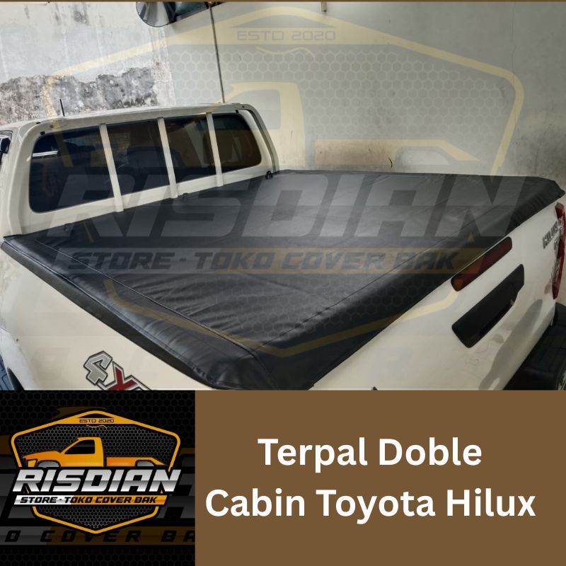 Cover bak Terpal Penutup Bak Mobil Hilux Double Cabin Sistem