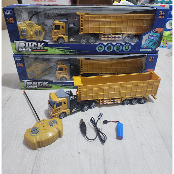 NMZSHOP Mainan RC Container Truck 12Roda Truk Muatan Barang Remote