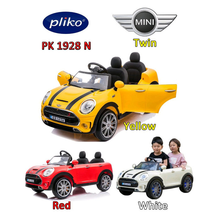 PROMO- MAINAN ANAK MOBIL AKI MINI COOPER TWIN PLIKO PK1928N - totler