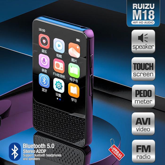 ECHOVERSE Ruizu M18 MP3 MP4 Audio Player Bluetooth HQ SQ FLAC FM Radio Portable
