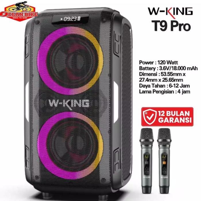 PROMO GASPOLL WKING T9 Pro 2 MIC Speaker W-king Portable Wireless Bluetooth Karaoke