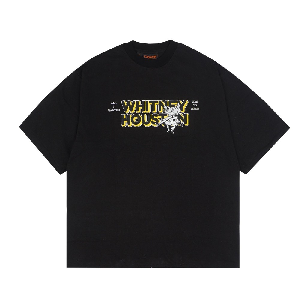 (COD) KKONTENER GOLDEN AGE "WHITNEY HOUSTON" RELAXED FIT T SHIRT BLACK