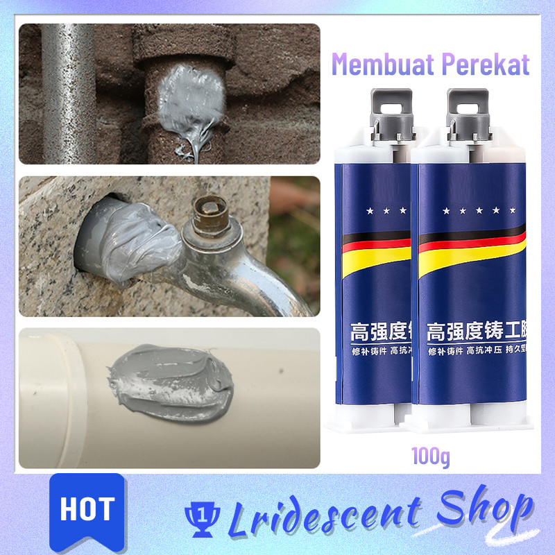 LRI Lem AB Epoxy Kuat Penambal Besi Steel Metal Buat Tangki Motor/Knalpot Radiator Anti Bocor Metal 