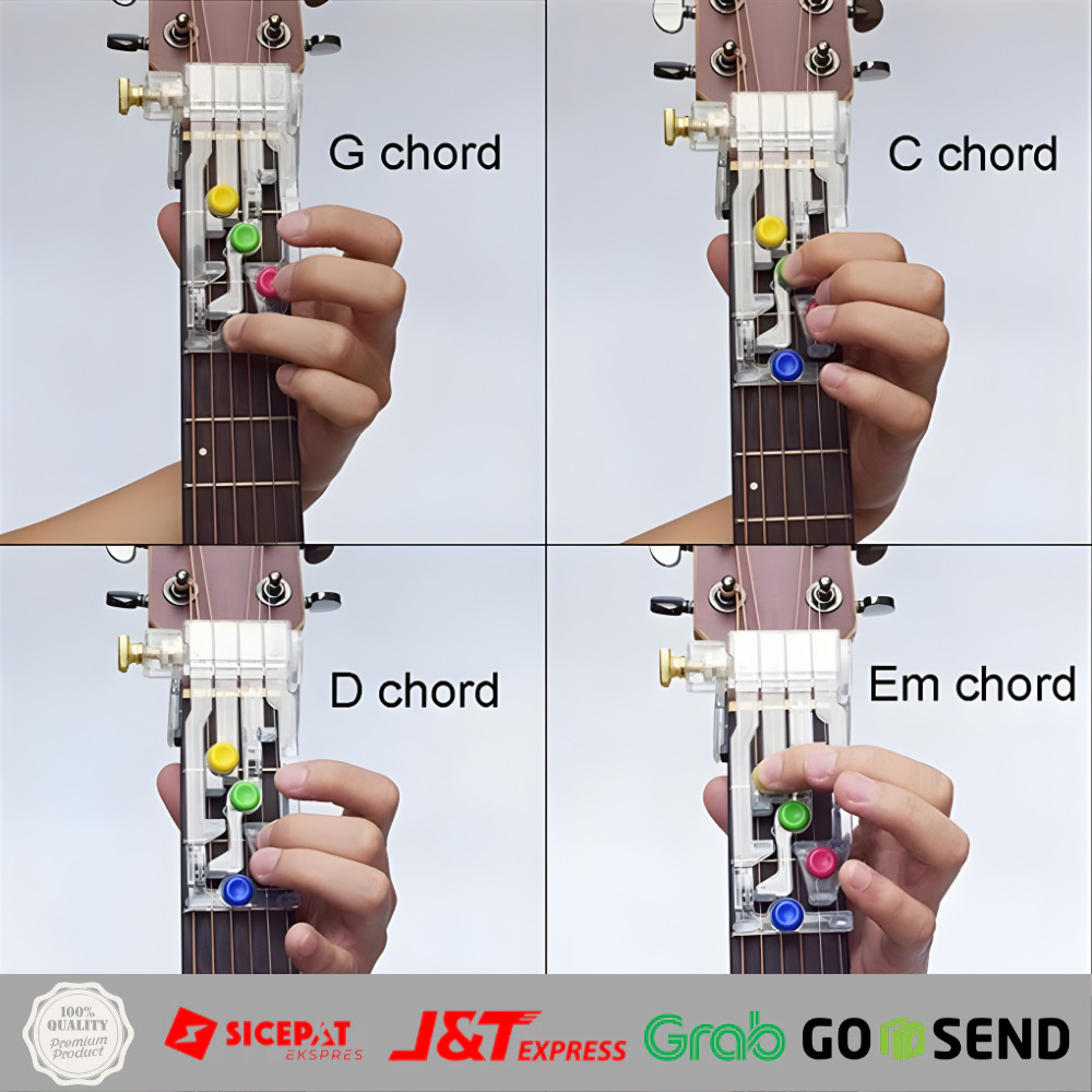 Aksesori Gitar Anti Sakit Alat Bantu Mengajar untuk Belajar Gitar Chord Buddy