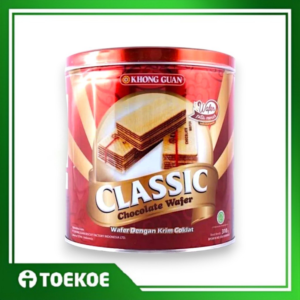 TOEKOE Khong Guan Classic Wafer Chocolate Kaleng 310gr
