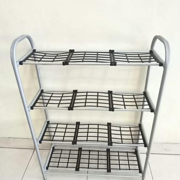 Rak Sepatu Aluminium 4 Susun