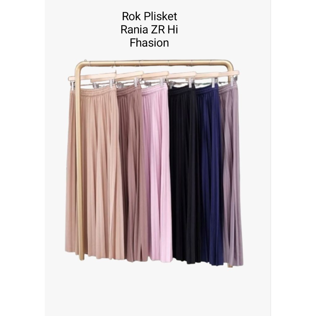 (CasaVista) Rok Plisket Polos Rania ZR Hi Fashion Original-Rok Plisket Premium-Rok Panjang Wanita Hi