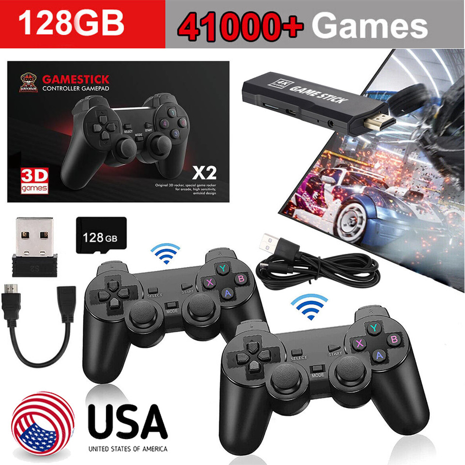 X2 Plus Game Stick 4K 8K HD Video Game Console 2.4G 5G Double Wireless Controller Game Stick For N64