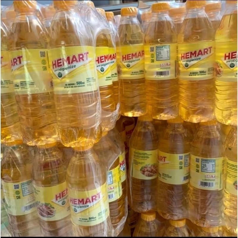 PROMO 1 Krat/Dus Minyak Goreng Hemart 500 ML Isi 12 Pcs Harga Grosir Hemat Murah Terlaris