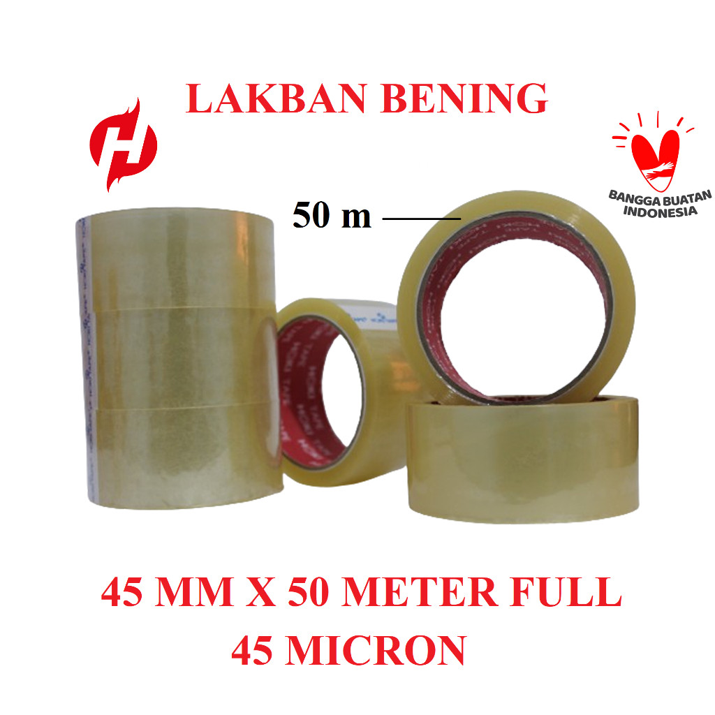 Lakban Hoki Tape 45mm x 50 meter full / 2inch x 50meter Full kualitas terjamin