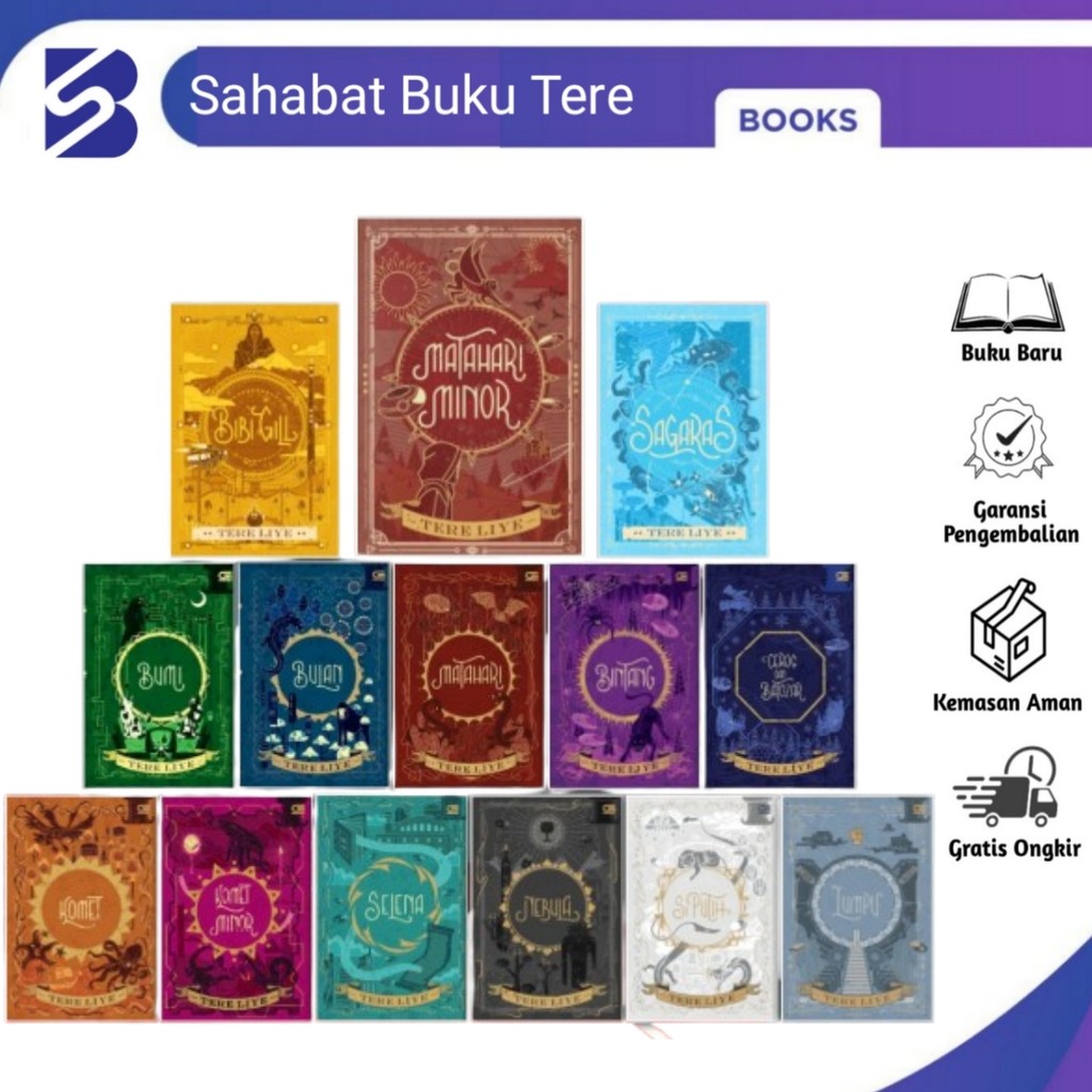 Bebas Pilih Buku Novel Tere Liye Series Paket Serial Bumi Bulan Matahari Bintang Ceros dan Batozar K