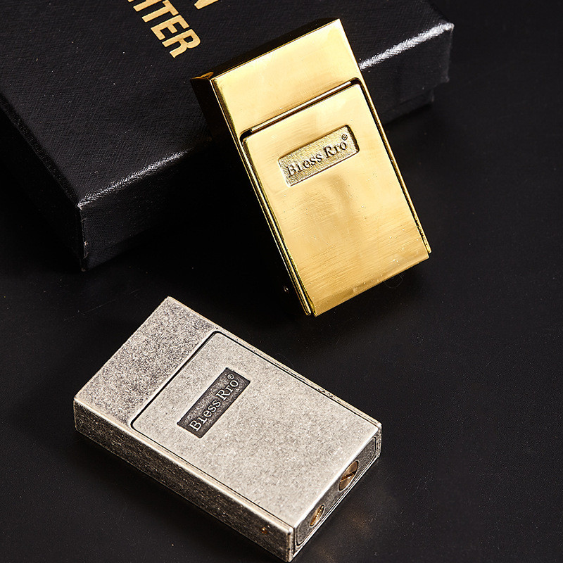 New Retro Elegant Pull Style Internet Celebrity Grinding Wheel Lighter Old-Fashioned Trench Open Fla