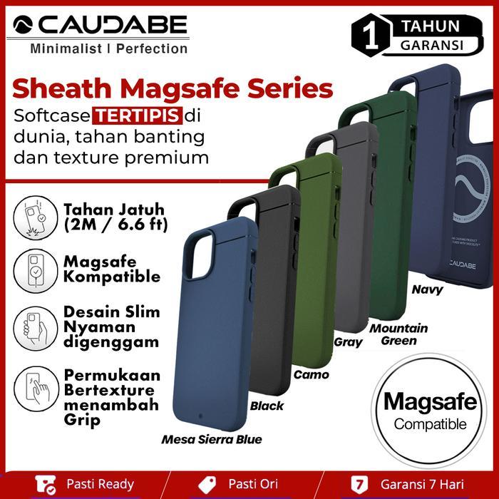 Original Caudabe Sheath Case Compatible For 13 Pro Max 13 Pro 13 Mini - Casing - iPhone 13 Pro, Gray