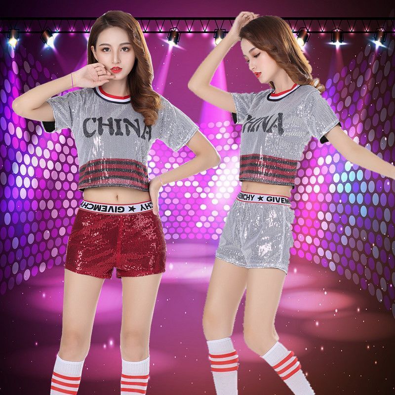 Jazz Dance Costume / Female Sequin Dance Performance Costume