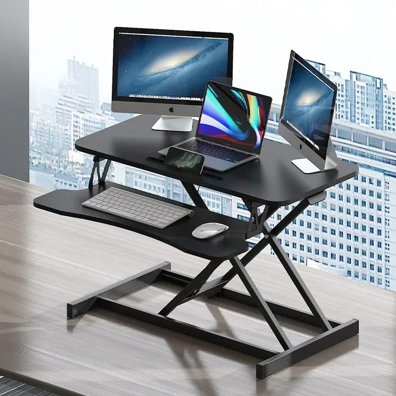 Meja Lipat Laptop Portable Adjustable Folding Desk Dengan Stand Keyboard Tinggi 15–50cm Kaki Kotak S