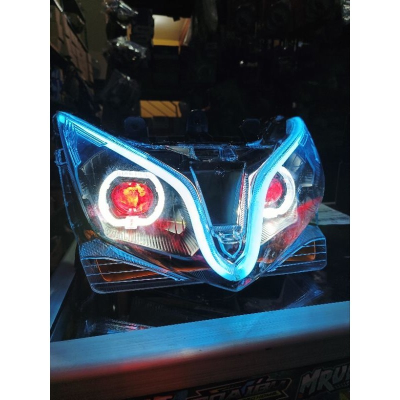 lampu depan vario 125/150 old lama biled projie fullset