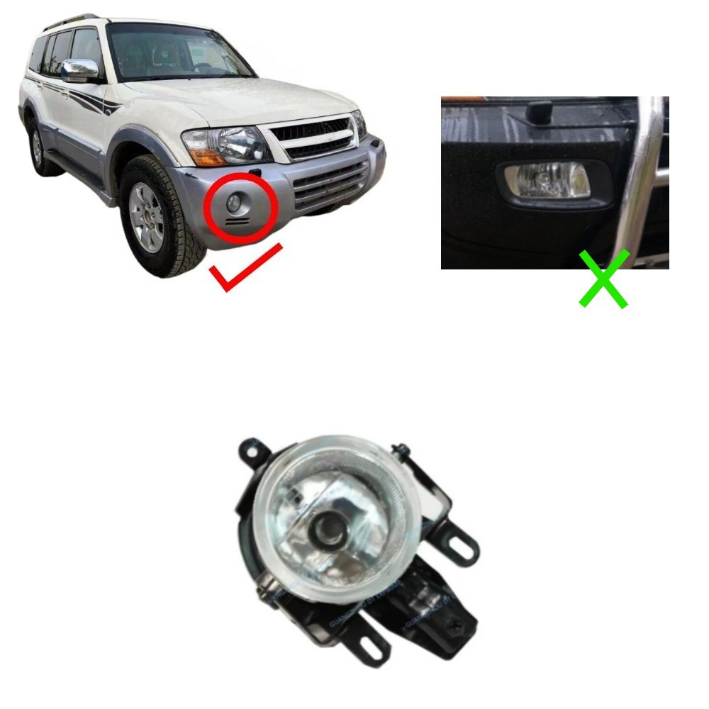 1 Pcs Fog Light for Pajero V73 MN133758 2003-2006 Fog Lamp with Bulb for Montero V75 V77 Front Lamp 