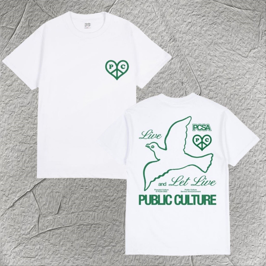 COD  Public Culture - Living Tee - White Fashion T-Shirt