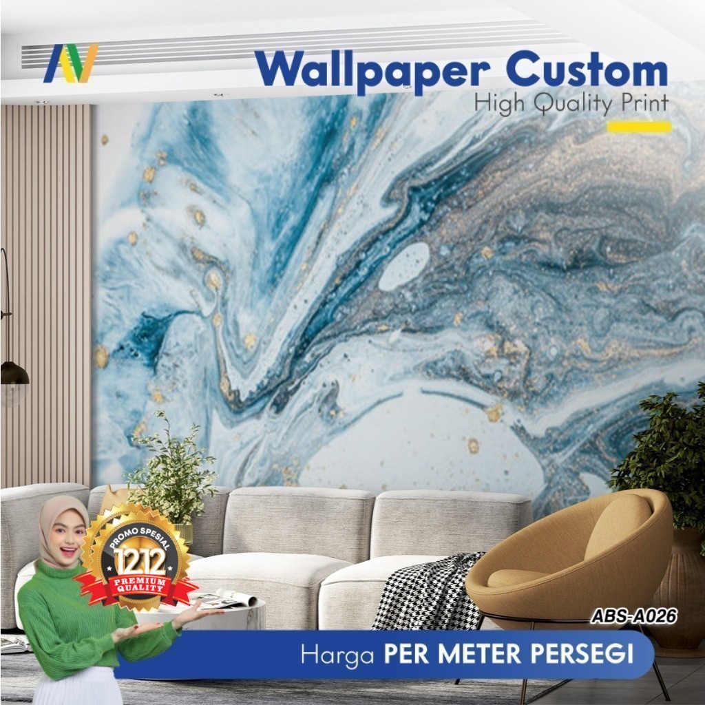 Wallpaper Dinding Custom | Wallpaper Dinding Ruang Makan | Wallpaper Dinding Motif Abstrak 2 | Wallp