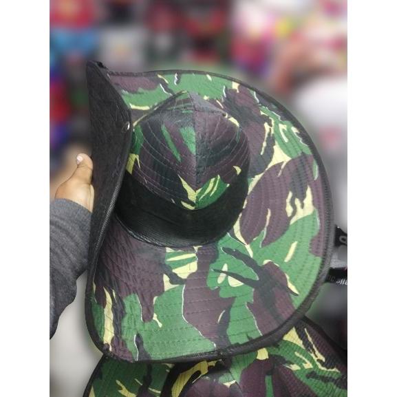Topi Bundar Big Rim Petani Daun Lebar Topi Berkebun Koboi Matador Murah Musim panas Polos mumbul - L