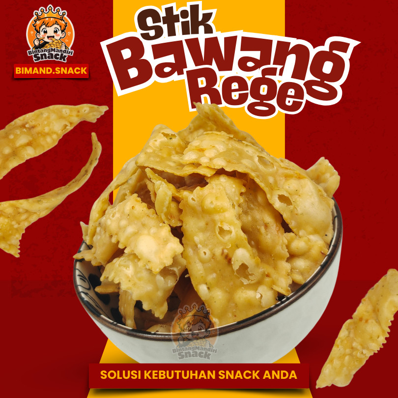Keripik Bawang Anom 250 gr | Pangsit Goreng | Snack Kiloan by Bimand.Snack