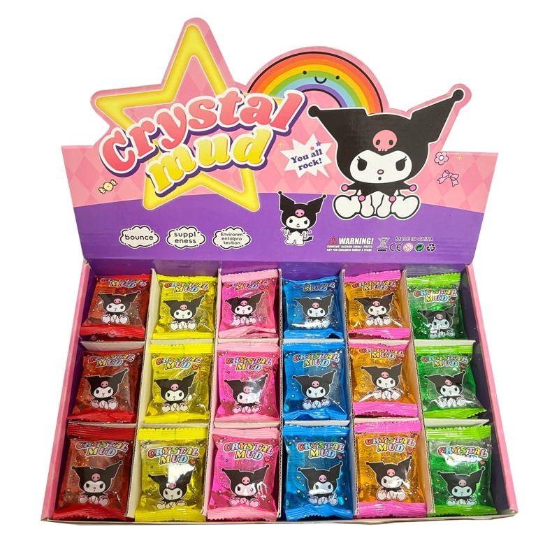 Slime/Sanrio Crystal Mud/1Box isi 72 Buah/Labu Kapibala Karakter Smlie Berwarna
