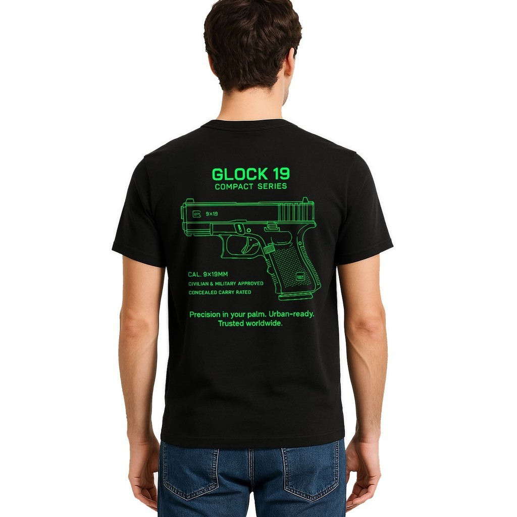 (COD) RSA Kaos Tactical Glock19 - Baju Taktikal Pria Army -  Combed 24s Premium -  TNI Polisi Brimob