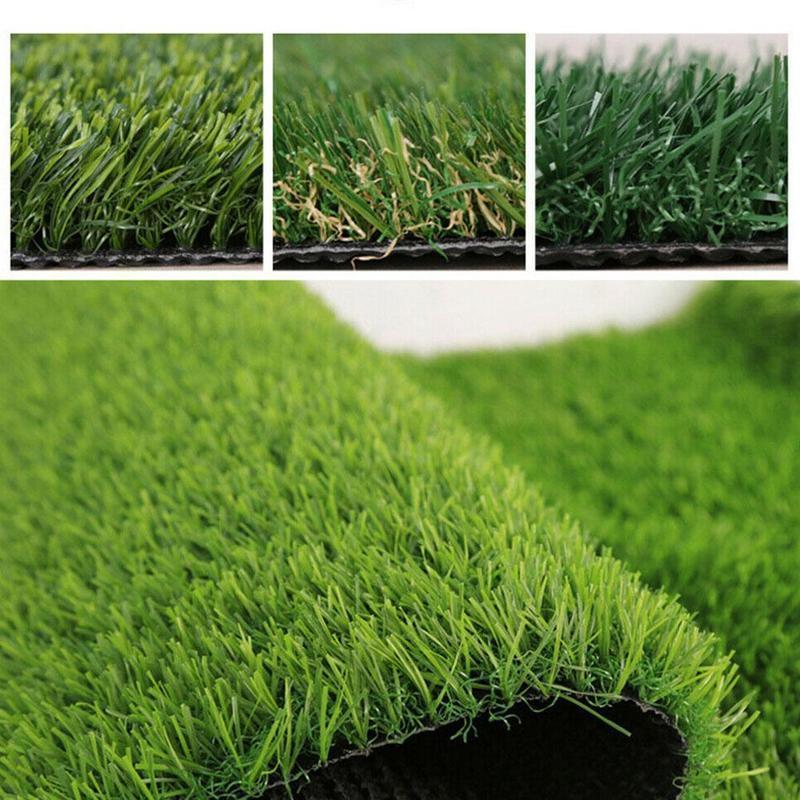 Custom Size Artificial Turf Synthetic Grass Lawn Green Fake Grass Rug Indoor Outdoor Pet-Friendly Do