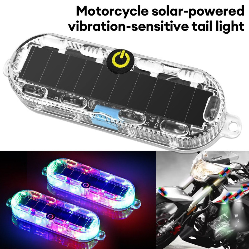 Lampu Kedip Solar Powered LED Lampu Pesawat Motor Mobil Truk RGB 3 Mode Lampu peringatan tabrakan CO
