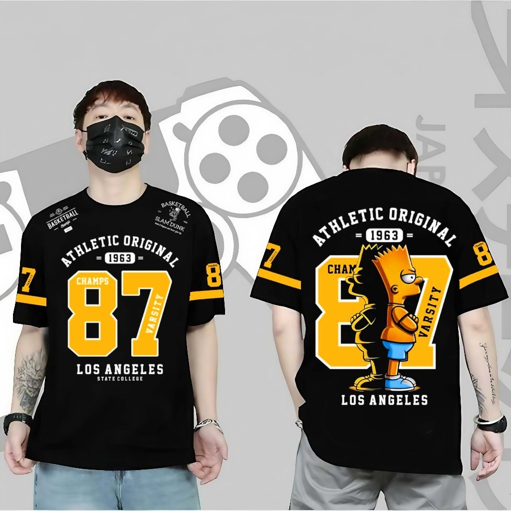 KAOS PRIA 87 ATHLETIC ORIGINAL KAOS ANGKA ANGKA VIRAL BAJU PRIA KEREN KAOS PRIA KEKINIAN DAN TRENDY 