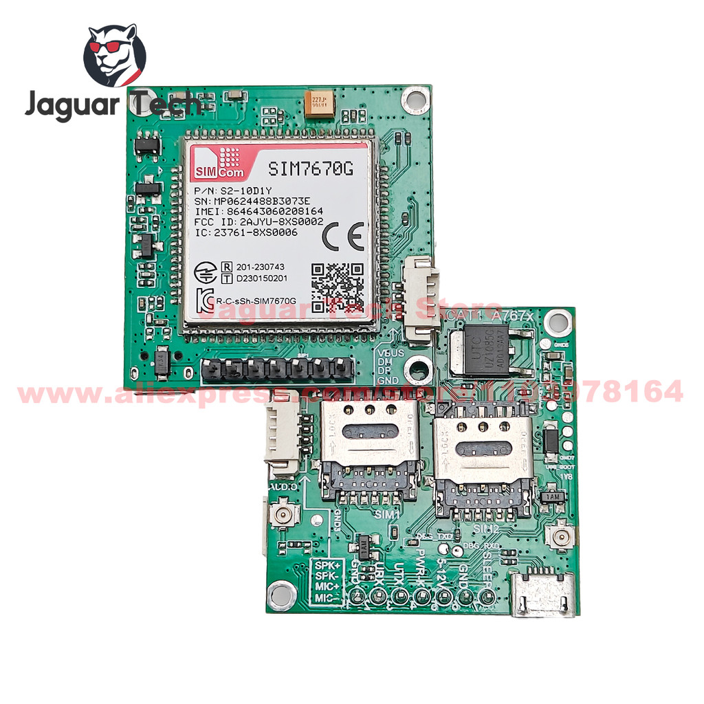 SIMcom A7676E Core Development Board LTE CAT1+4G+2G+LTE450M+Voice with FPC Antenna No Support GPS GS