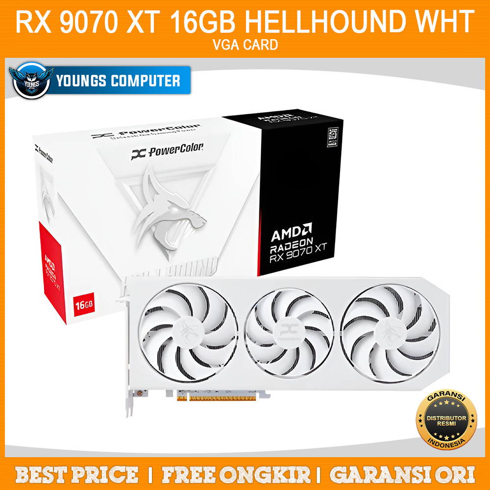 VGA PowerColor RX 9070 XT 16GB HELLHOUND WHITE | RX 9070XT RX9070XT