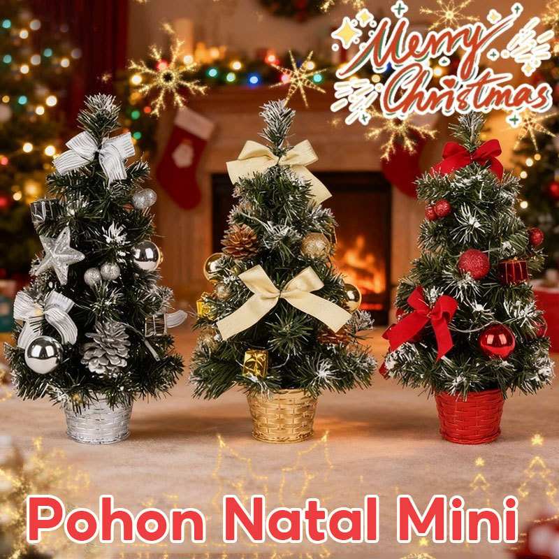 Pohon Natal Mini / Christmas Tree / Pohon Natal Meja / Hiasan Natal Perlengkapan Pesta Pajangan Meja