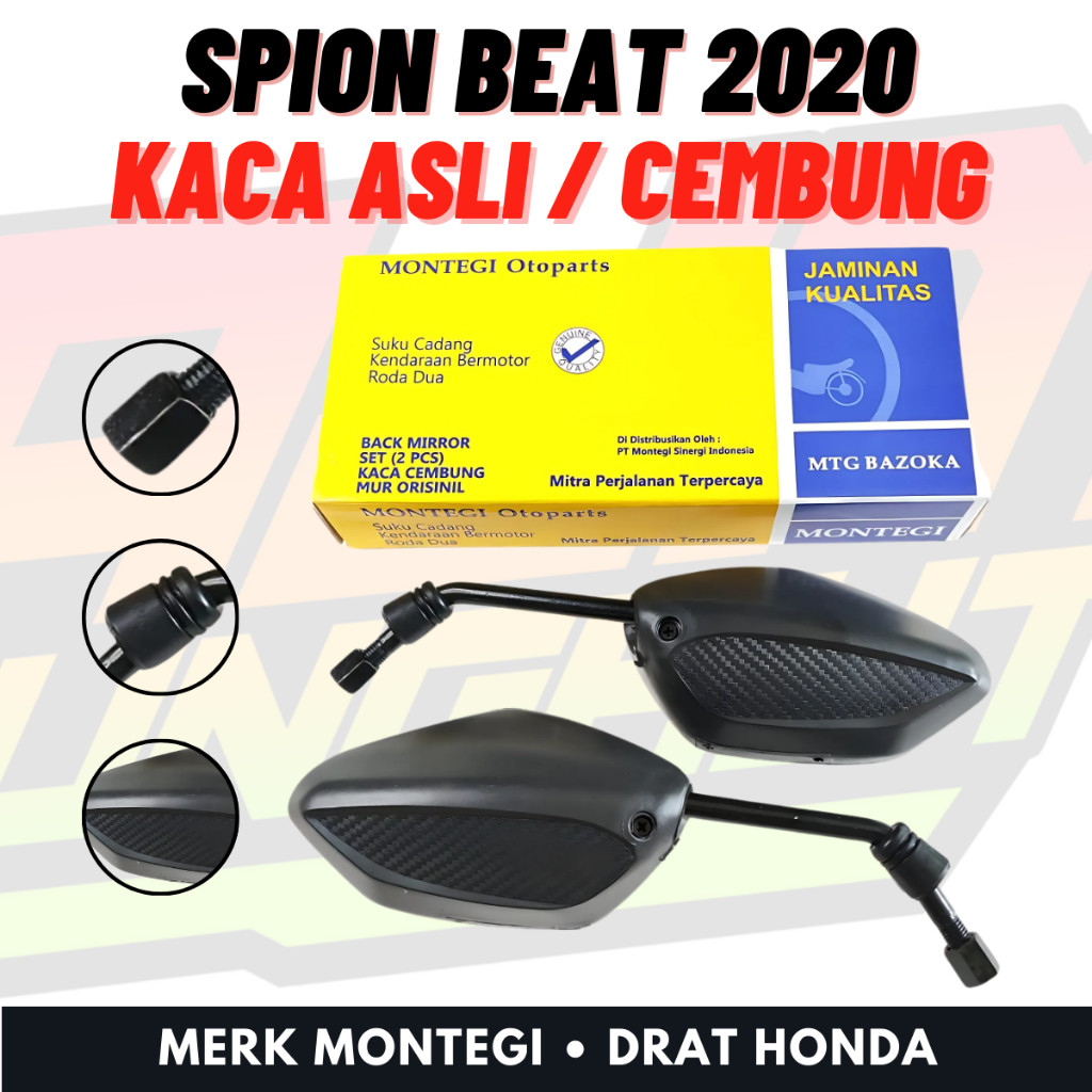 Spion Beat 2020 Kaca Ori Sepion Kaca Cembung Semua Motor Bebek Matic Beat FI ESP Street