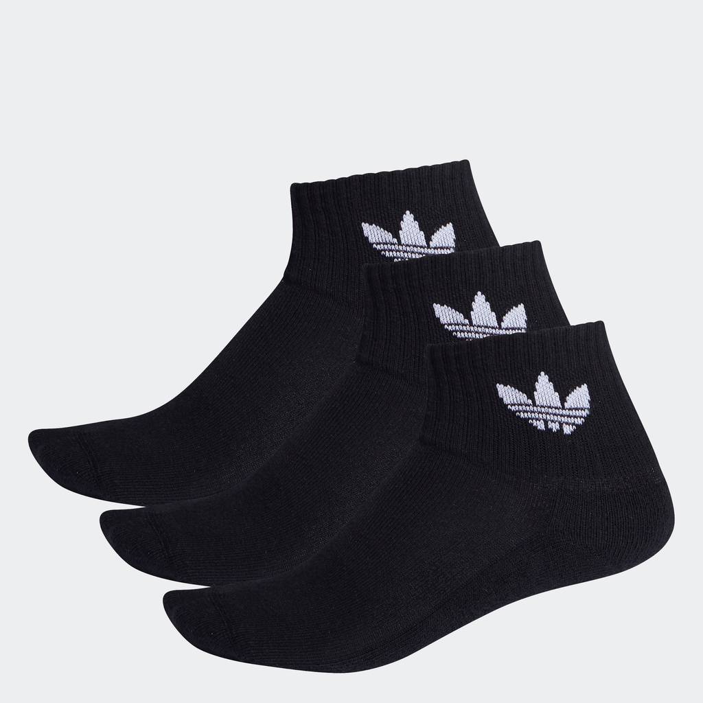 adidas Lifestyle Mid Crew Socks 3 Pairs Unisex Black FM0643