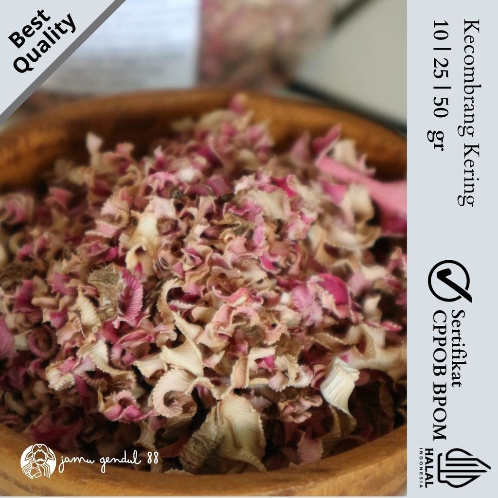 Bunga Kecombrang Iris Kering - Rempah Kering Kualitas Premium by Jamu Gendul 88 Sudah BPOM dan Halal